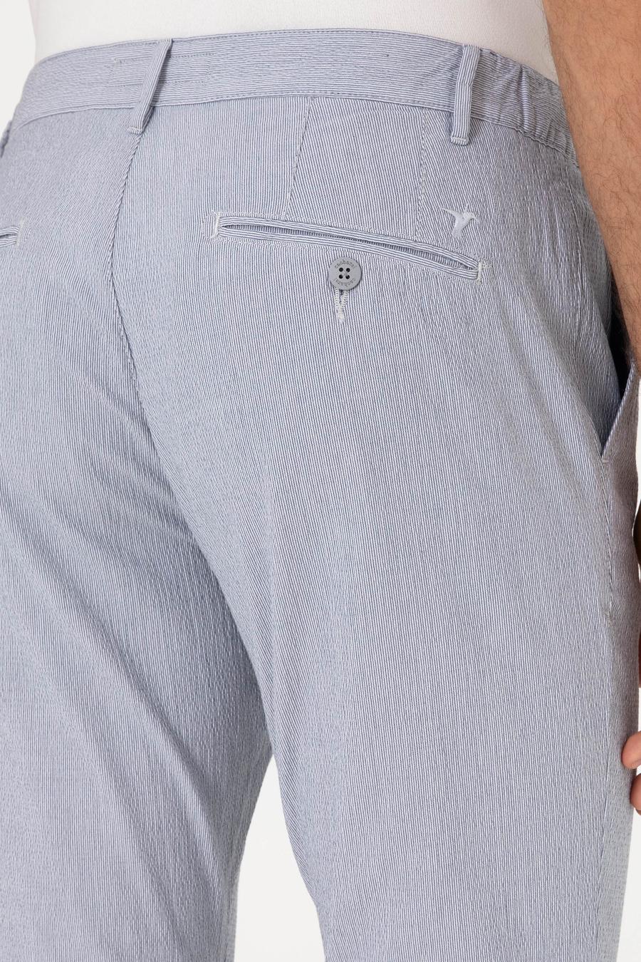 Açık Mavi Slim Fit Gofreli Beli Bağcıklı Spor Pantolon - 50305618092