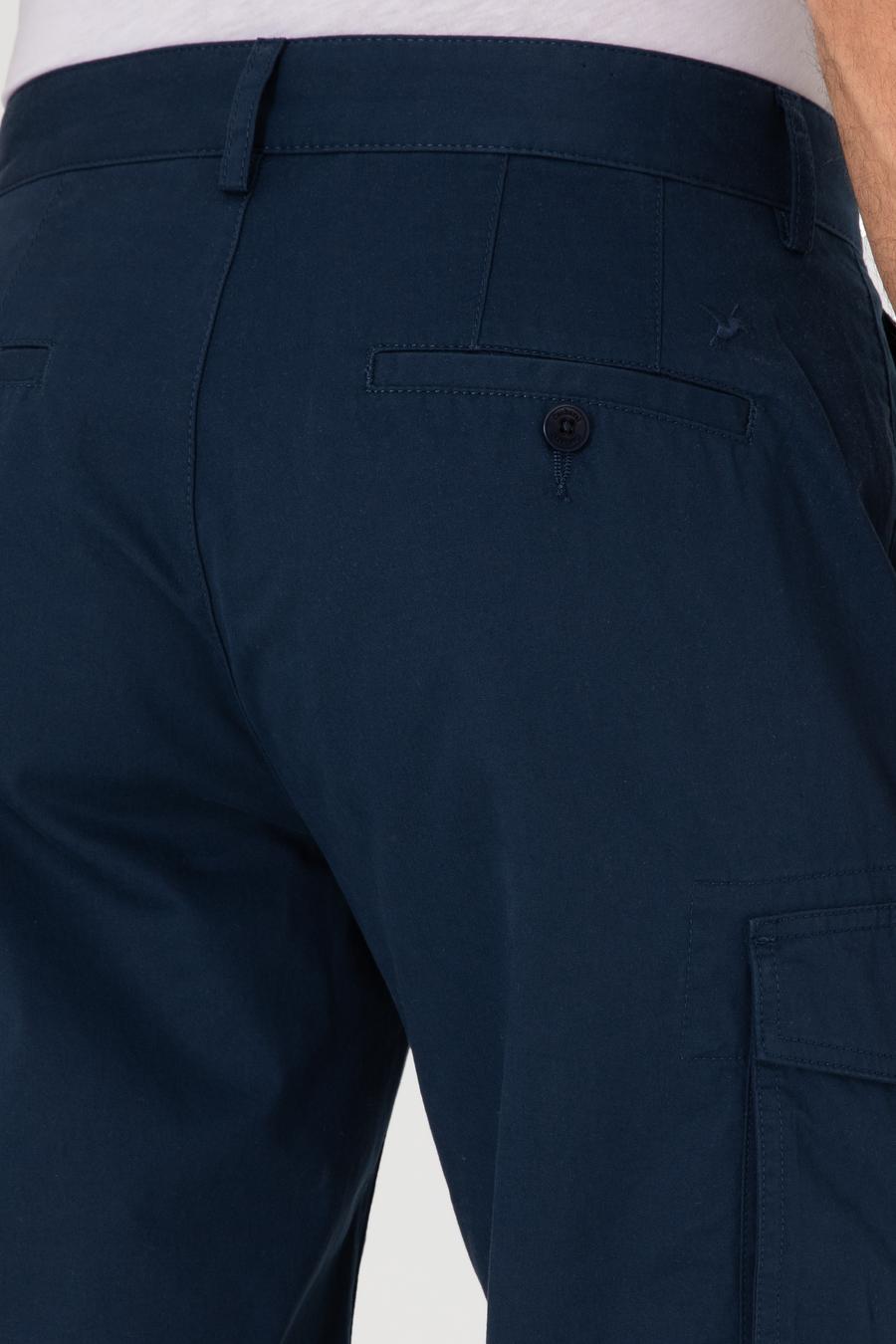 Lacivert Comfort Fit %100 Pamuk Bermuda Şort - 50298887180