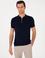 Lacivert Slim Fit Fermuarlı Polo Yaka Triko T-shirt