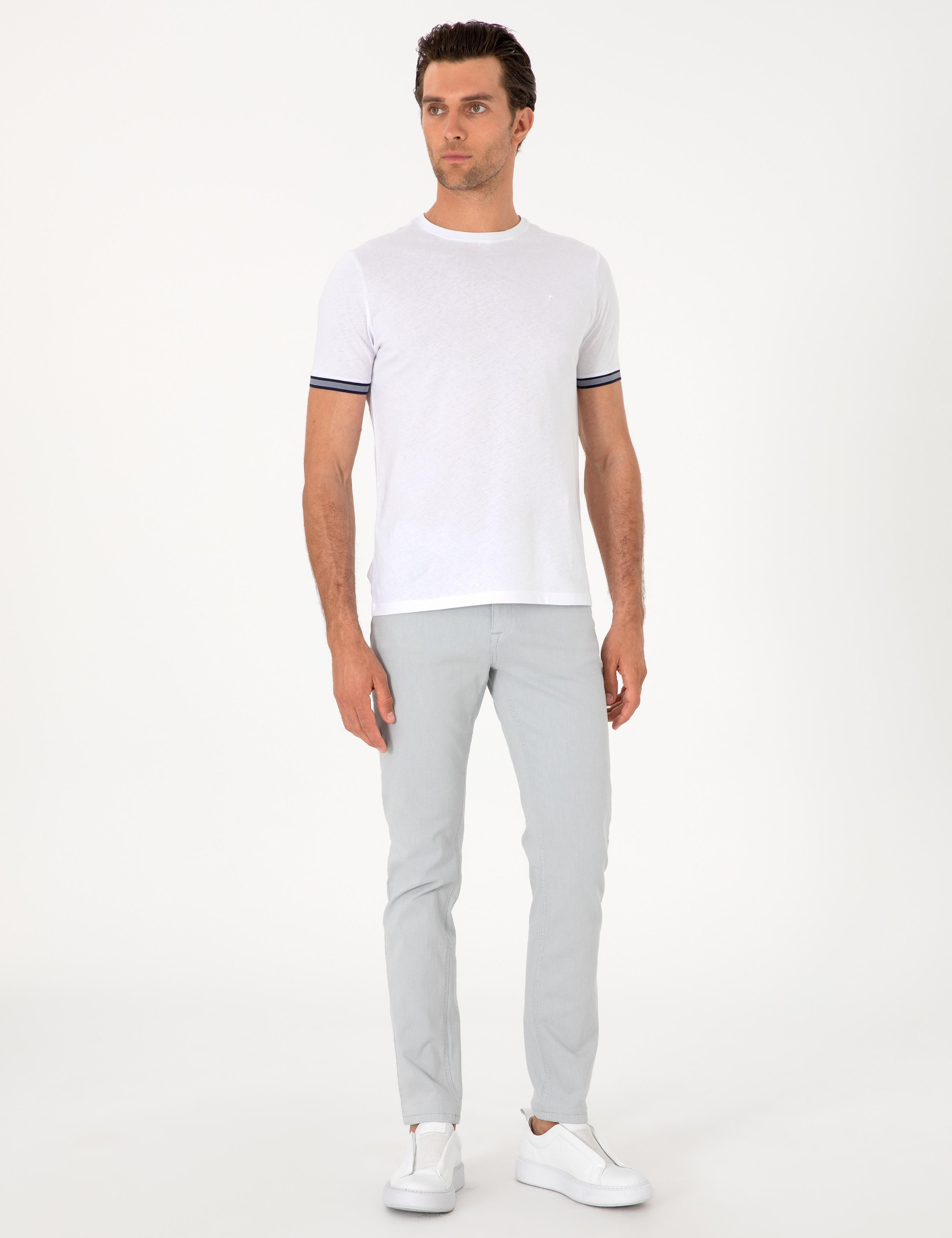 Buz Mavisi Slim Fit Pamuk Karışımlı Jean Pantolon - 50298870072