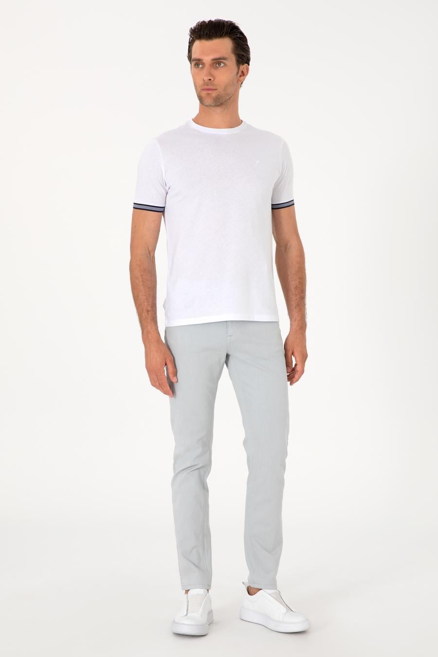 Buz Mavisi Slim Fit Pamuk Karışımlı Jean Pantolon - 50298870072