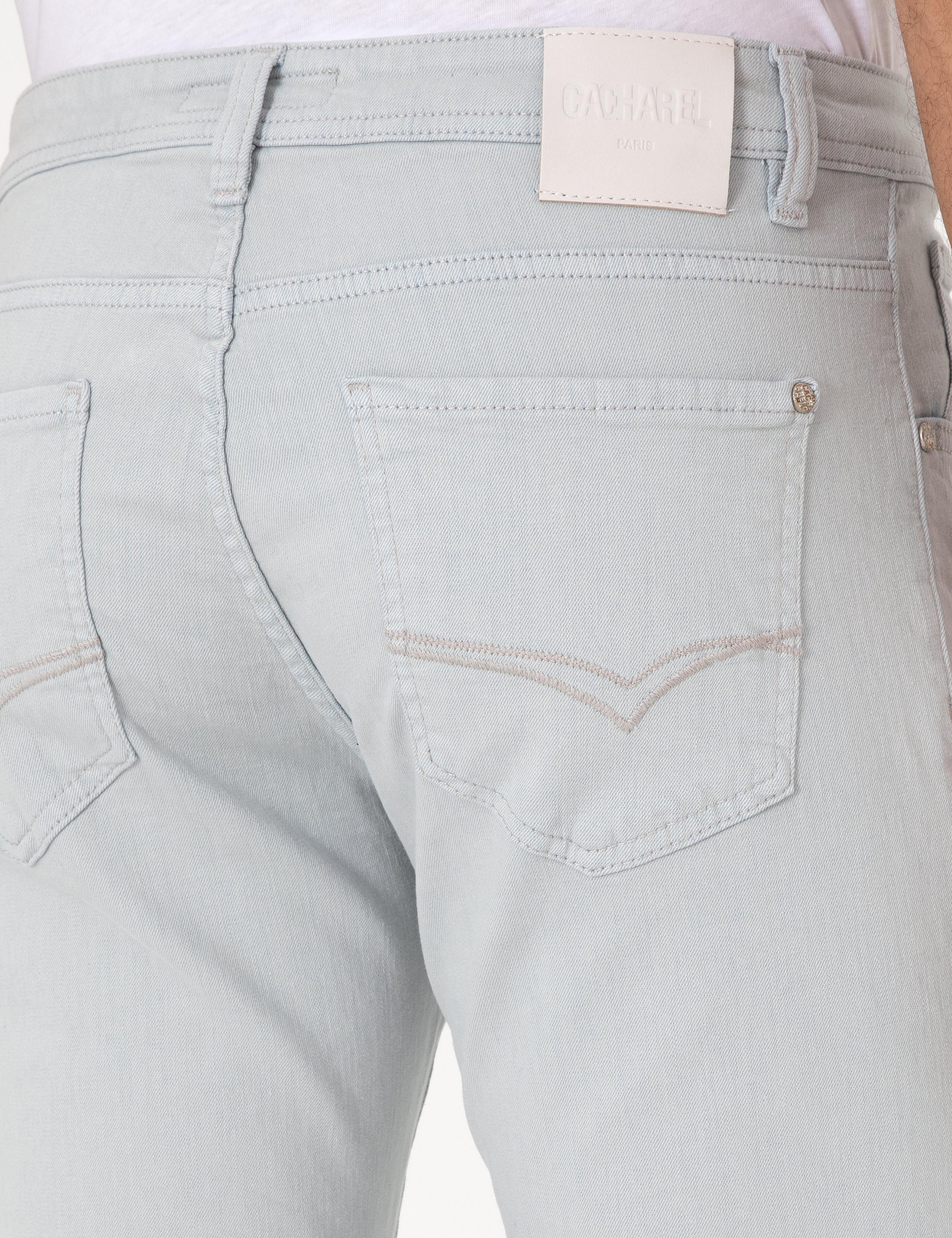 Buz Mavisi Slim Fit Pamuk Karışımlı Jean Pantolon - 50298870072