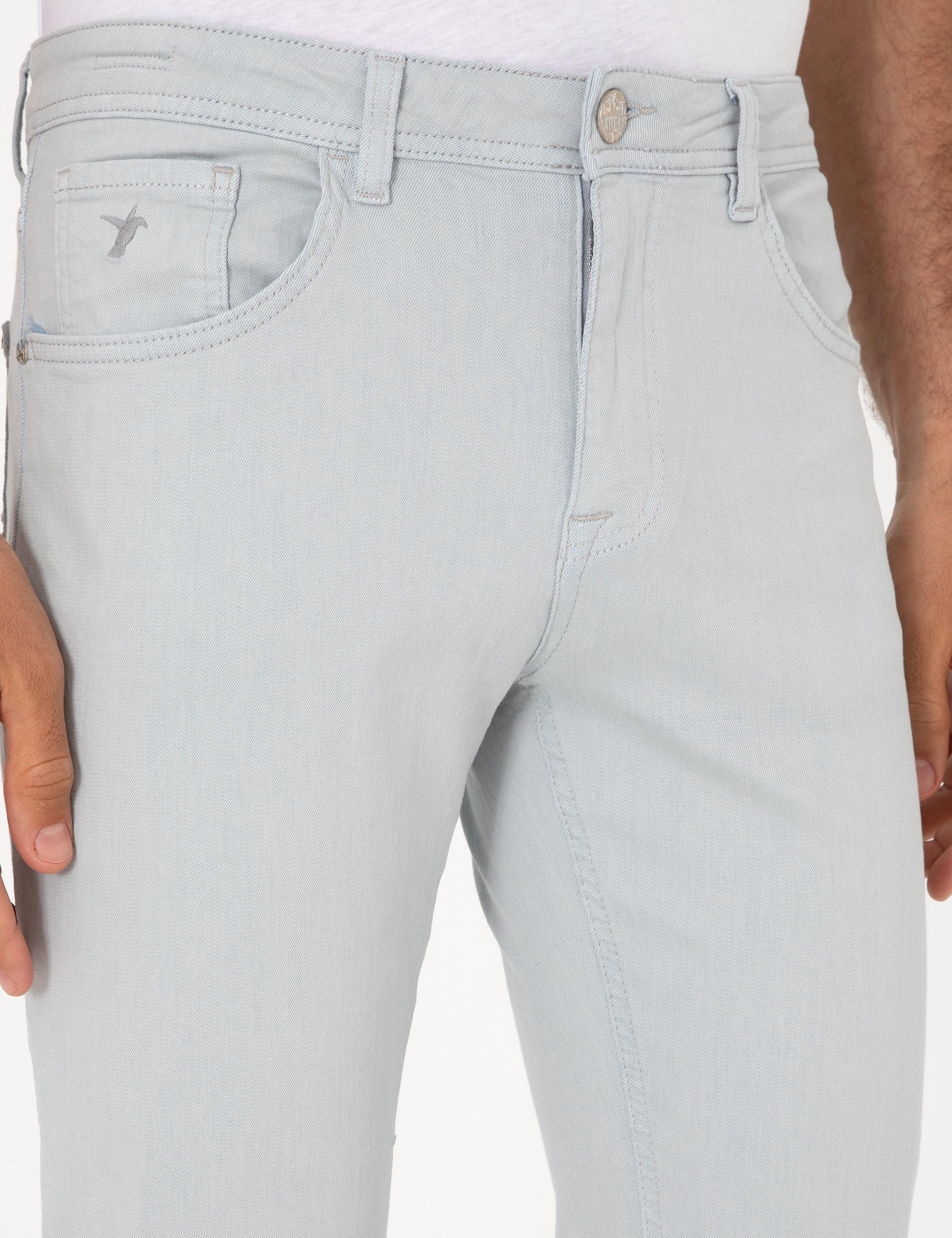 Buz Mavisi Slim Fit Pamuk Karışımlı Jean Pantolon - 50298870072