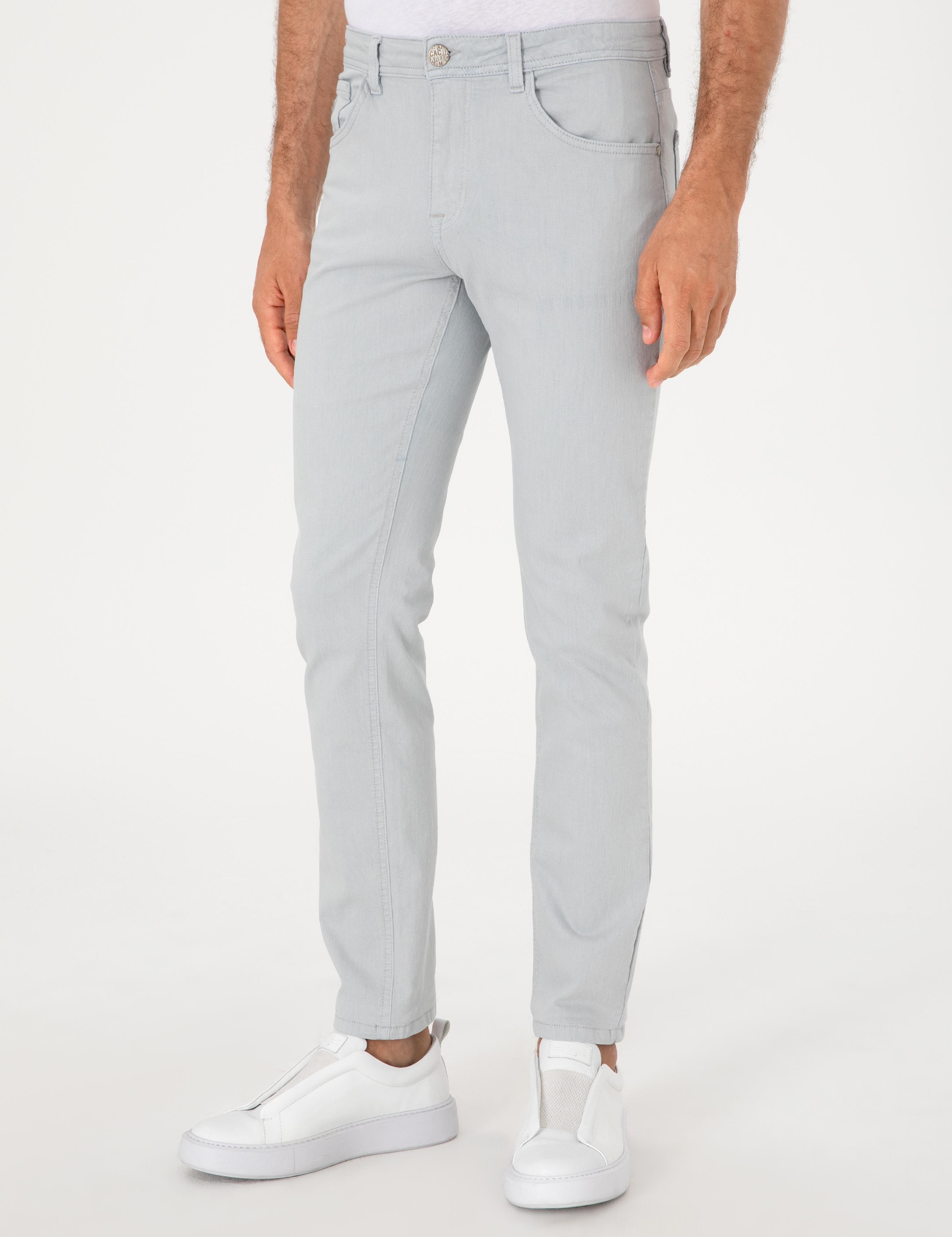 Buz Mavisi Slim Fit Pamuk Karışımlı Jean Pantolon - 50298870072