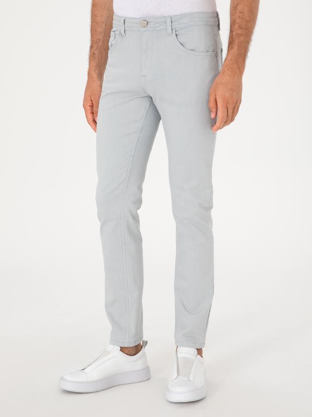 Buz Mavisi Slim Fit Pamuk Karışımlı Jean Pantolon