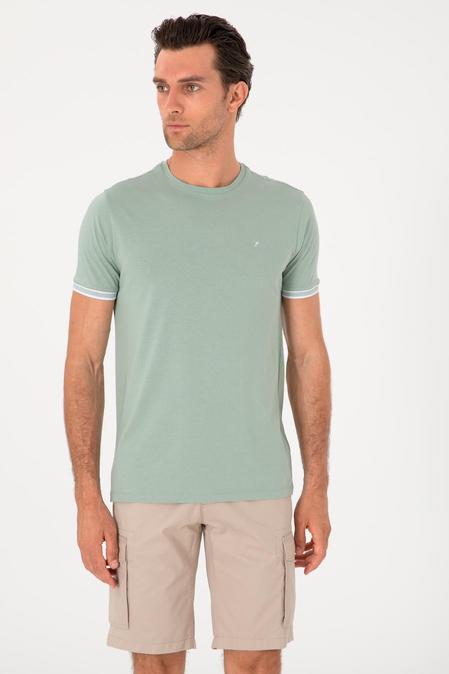 Mint Regular Fit %100 Pamuk Bisiklet Yaka T-shirt - 50301318033