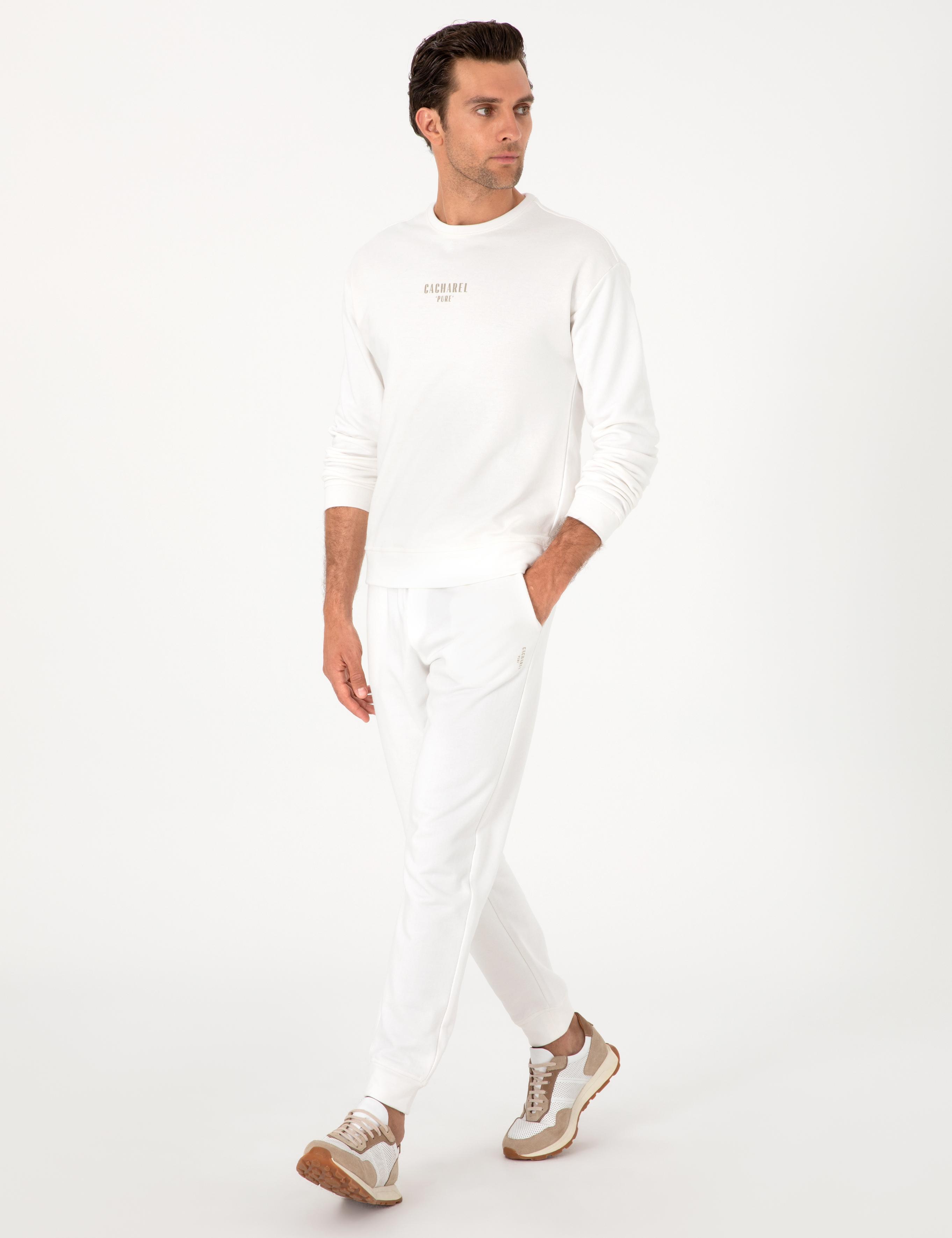 Ekru Regular Fit %100 Pamuk Eşofman Altı - 50302491026