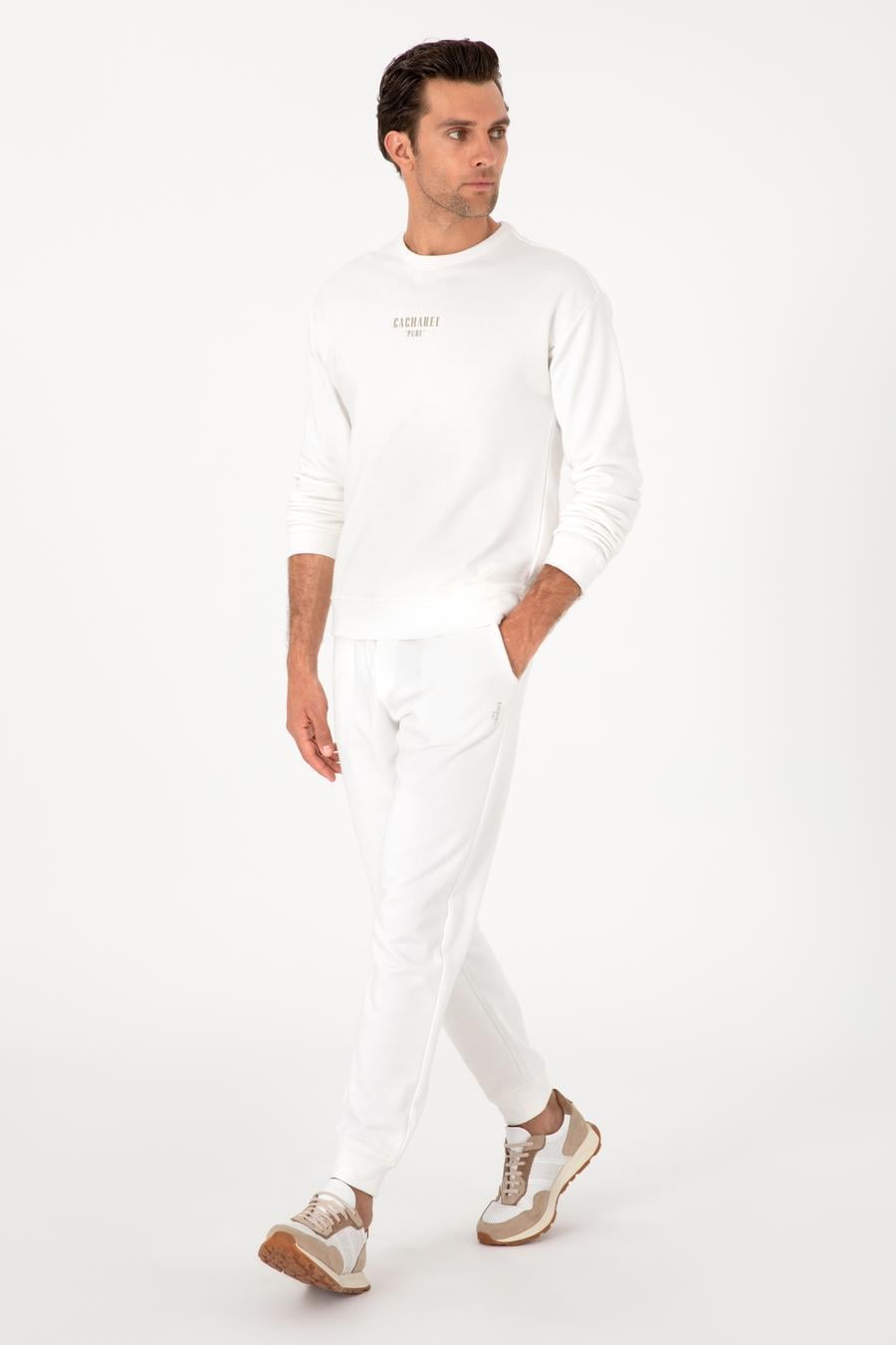 Ekru Regular Fit %100 Pamuk Eşofman Altı - 50302491026