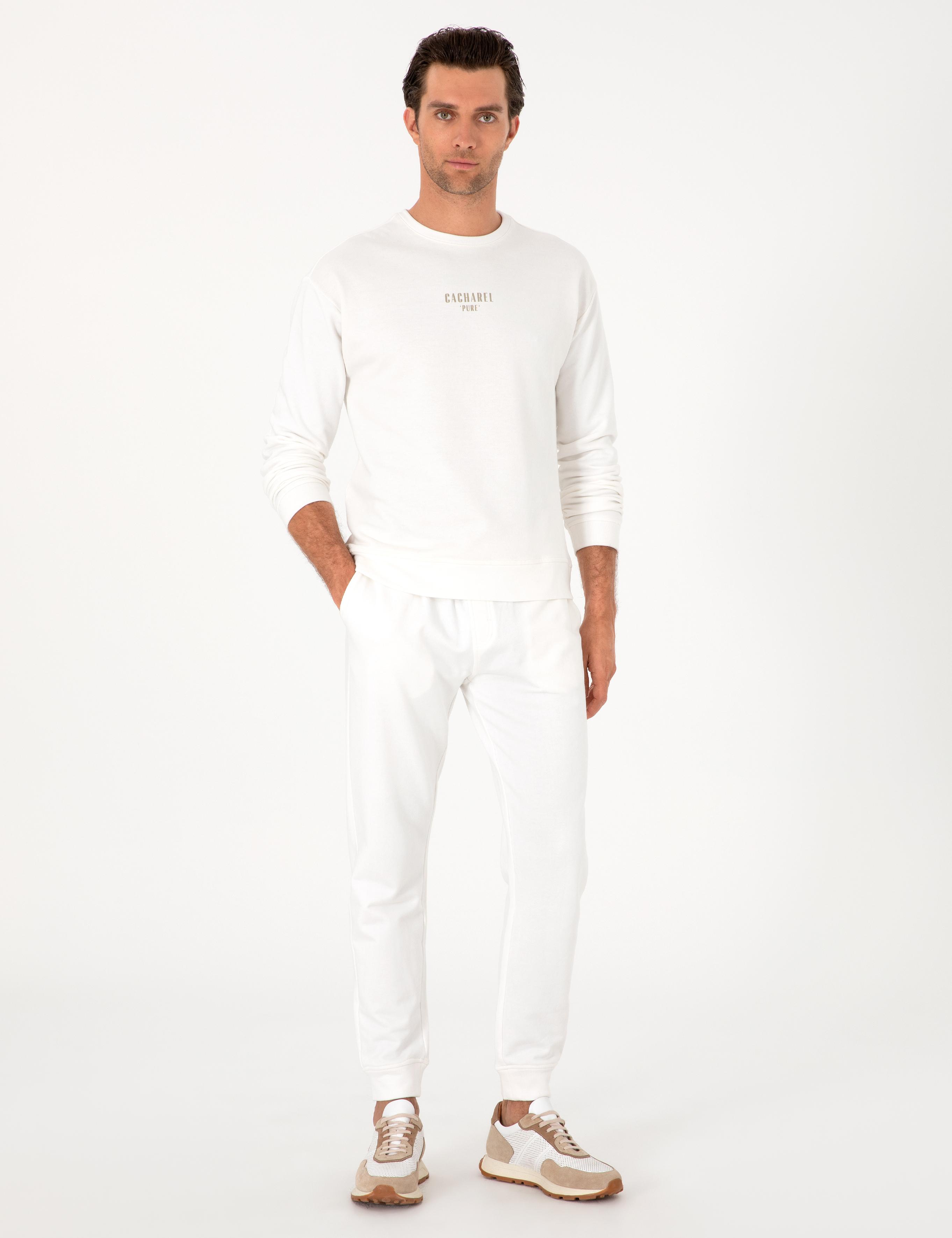 Ekru Regular Fit %100 Pamuk Eşofman Altı - 50302491026