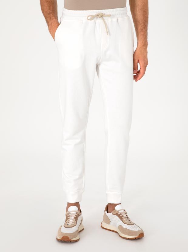 Ekru Regular Fit %100 Pamuk Eşofman Altı