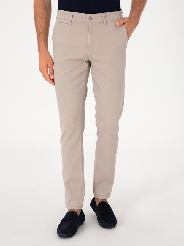 Taş Slim Fit Pamuk Karışımlı Kanvas Pantolon