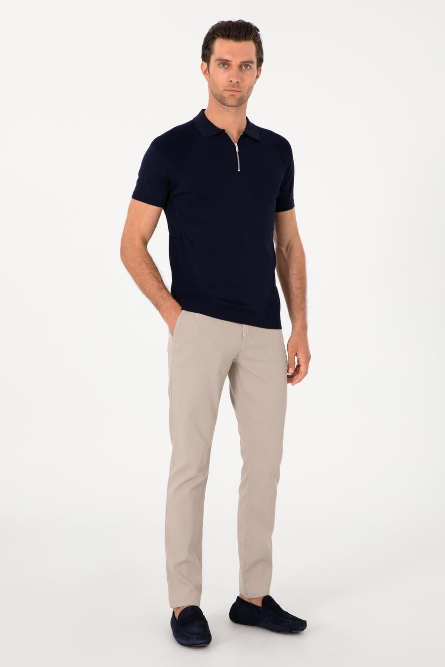 Taş Slim Fit Pamuk Karışımlı Kanvas Pantolon - 50305640218