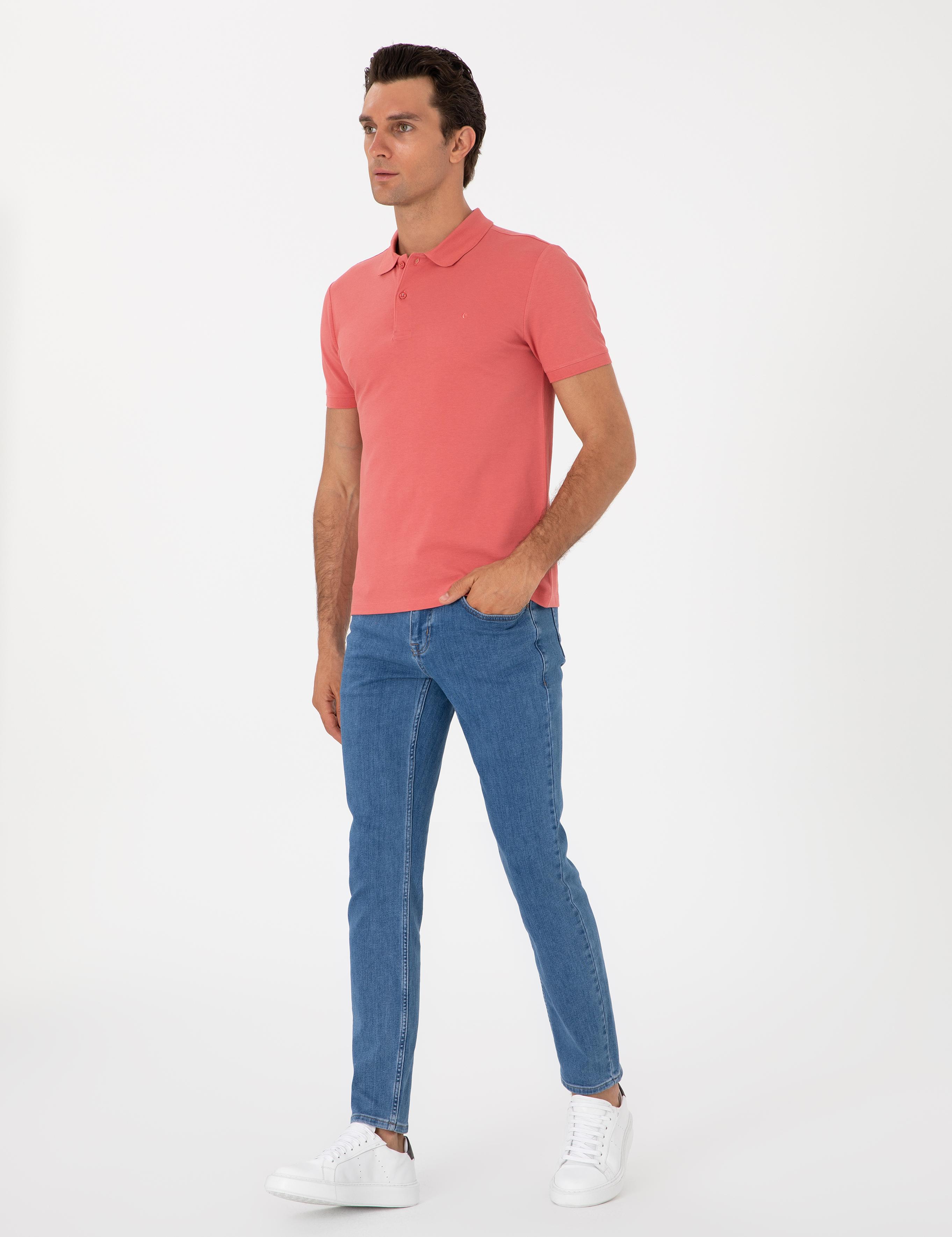 Mercan Slim Fit %100 Pamuk Polo Yaka Basic T-shirt - 50310014127