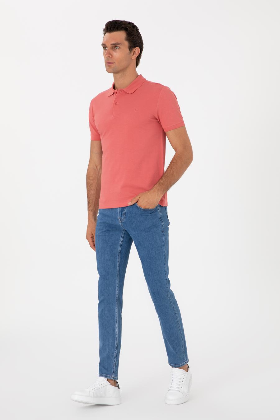 Mercan Slim Fit %100 Pamuk Polo Yaka Basic T-shirt - 50310014127
