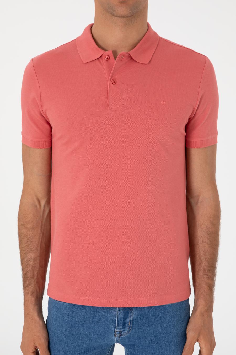 Mercan Slim Fit %100 Pamuk Polo Yaka Basic T-shirt - 50310014127
