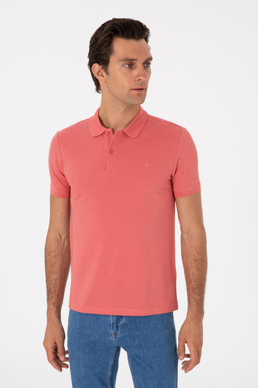 Mercan Slim Fit %100 Pamuk Polo Yaka Basic T-shirt - 50310014127