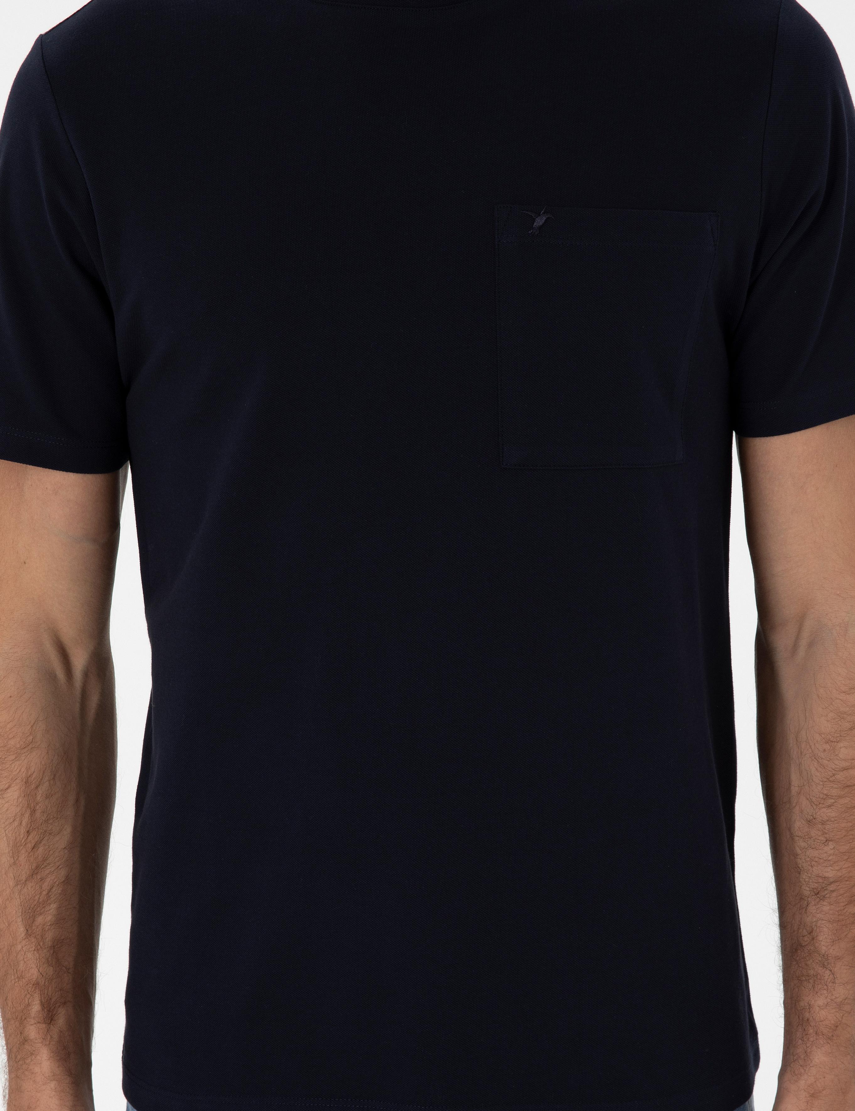 Lacivert Regular Fit Cepli T-shirt - 50310033012