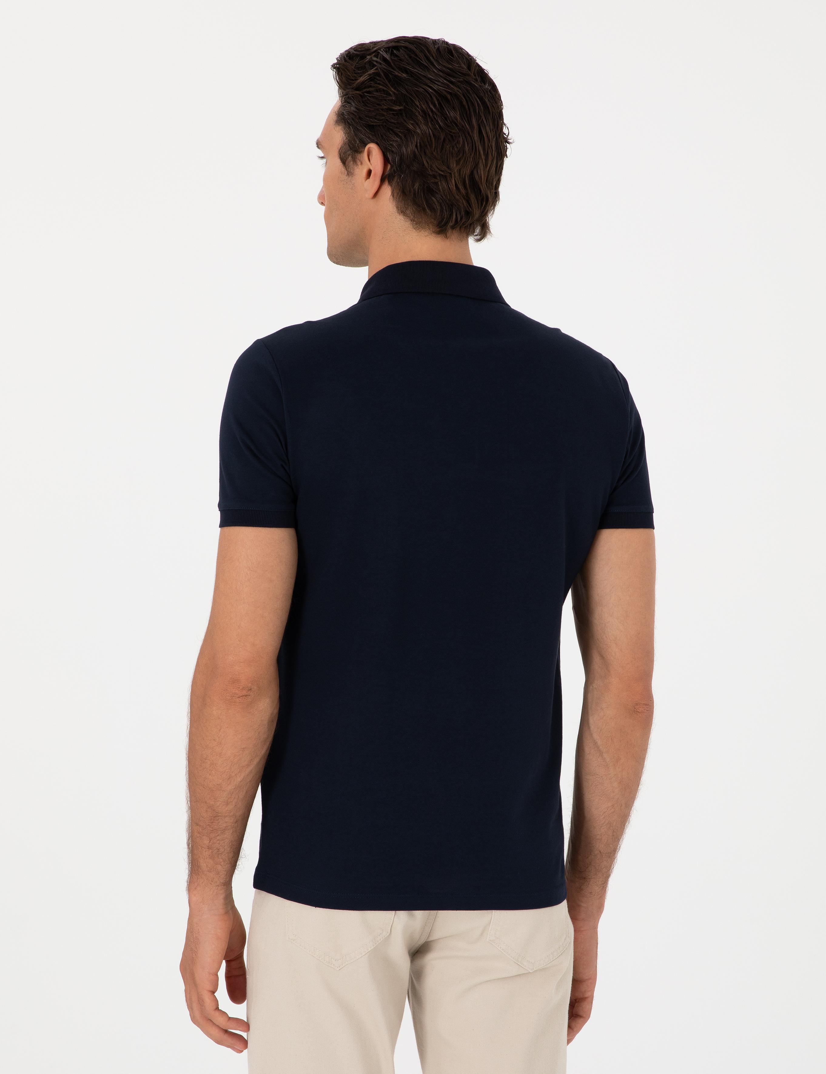Lacivert Slim Fit %100 Pamuk Polo Yaka T-shirt - 50310024001