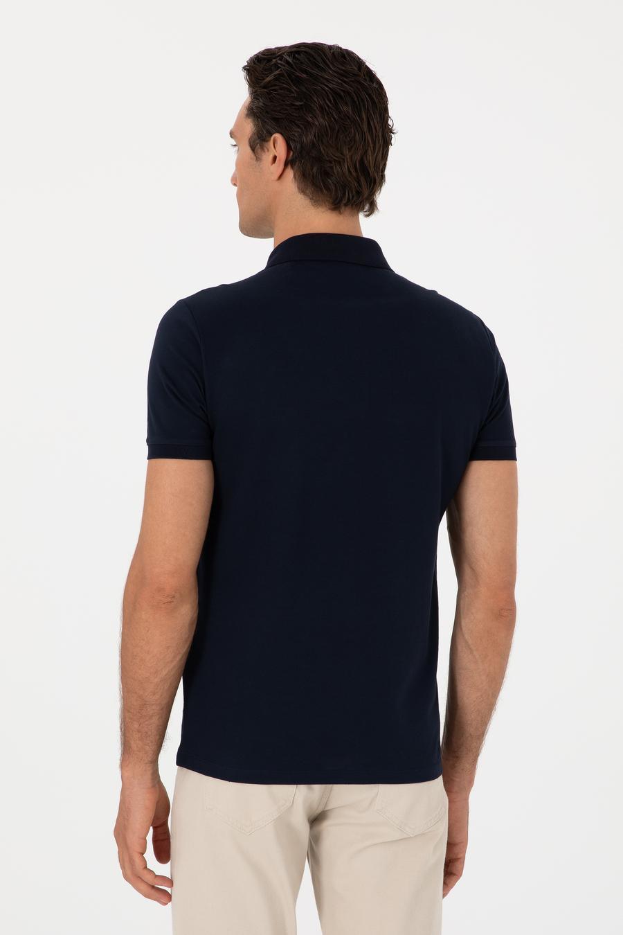Lacivert Slim Fit %100 Pamuk Polo Yaka T-shirt - 50310024001