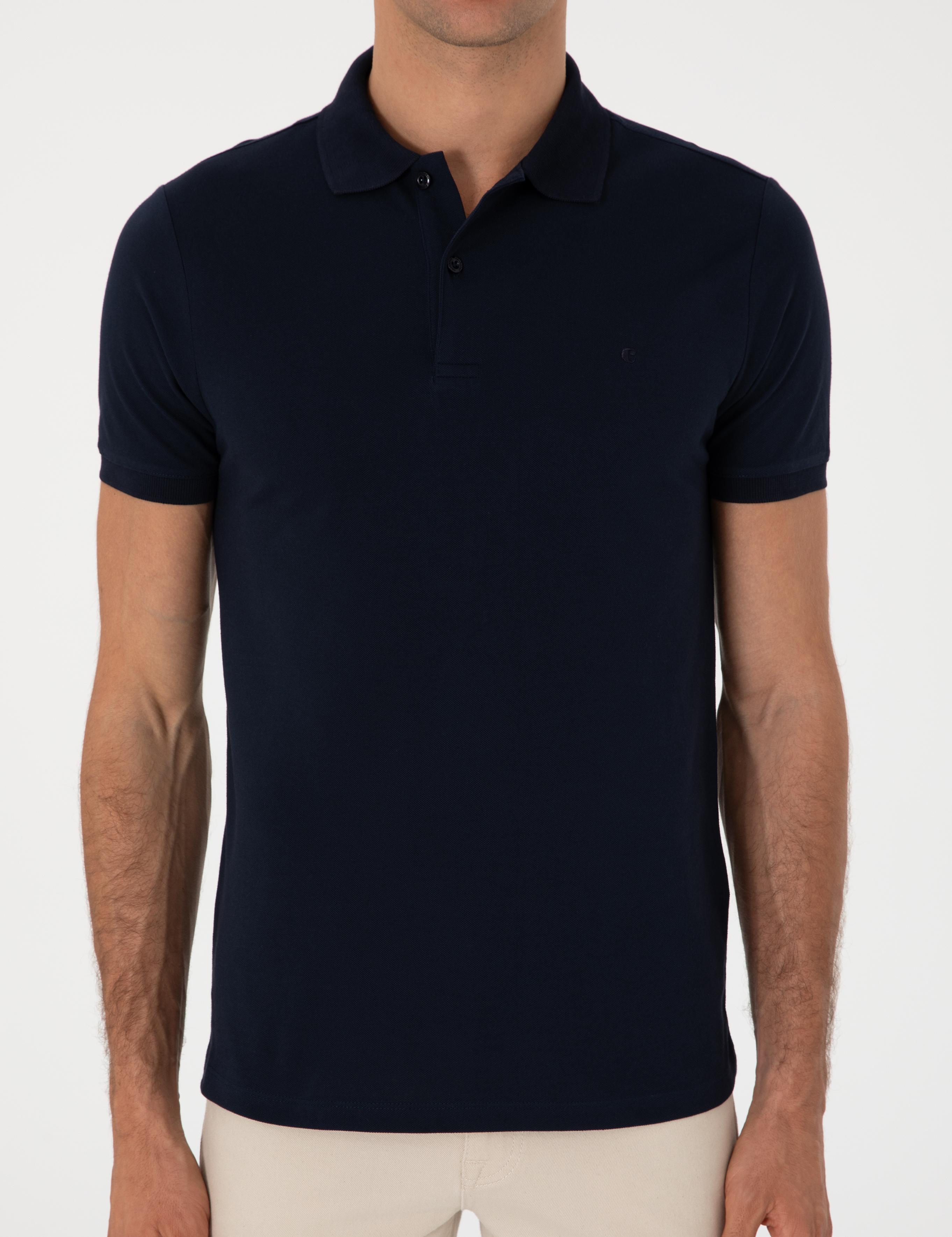 Lacivert Slim Fit %100 Pamuk Polo Yaka T-shirt - 50310024001