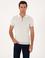 Açık Gri Slim Fit %100 Pamuk Fermuarlı Polo Yaka Triko T-shirt
