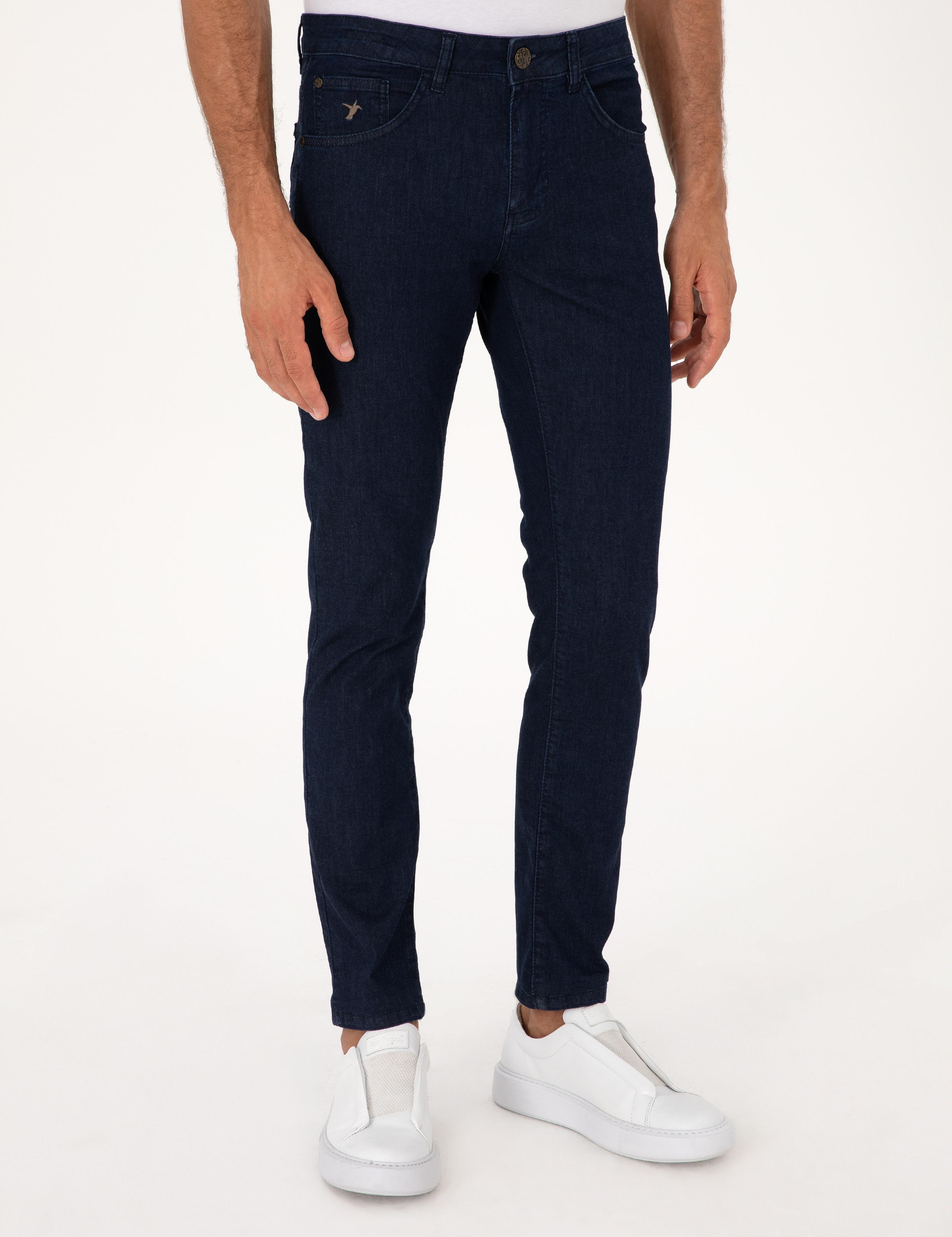 Lacivert Slim Fit Pamuk Karışımlı Jean Pantolon - 50305763002