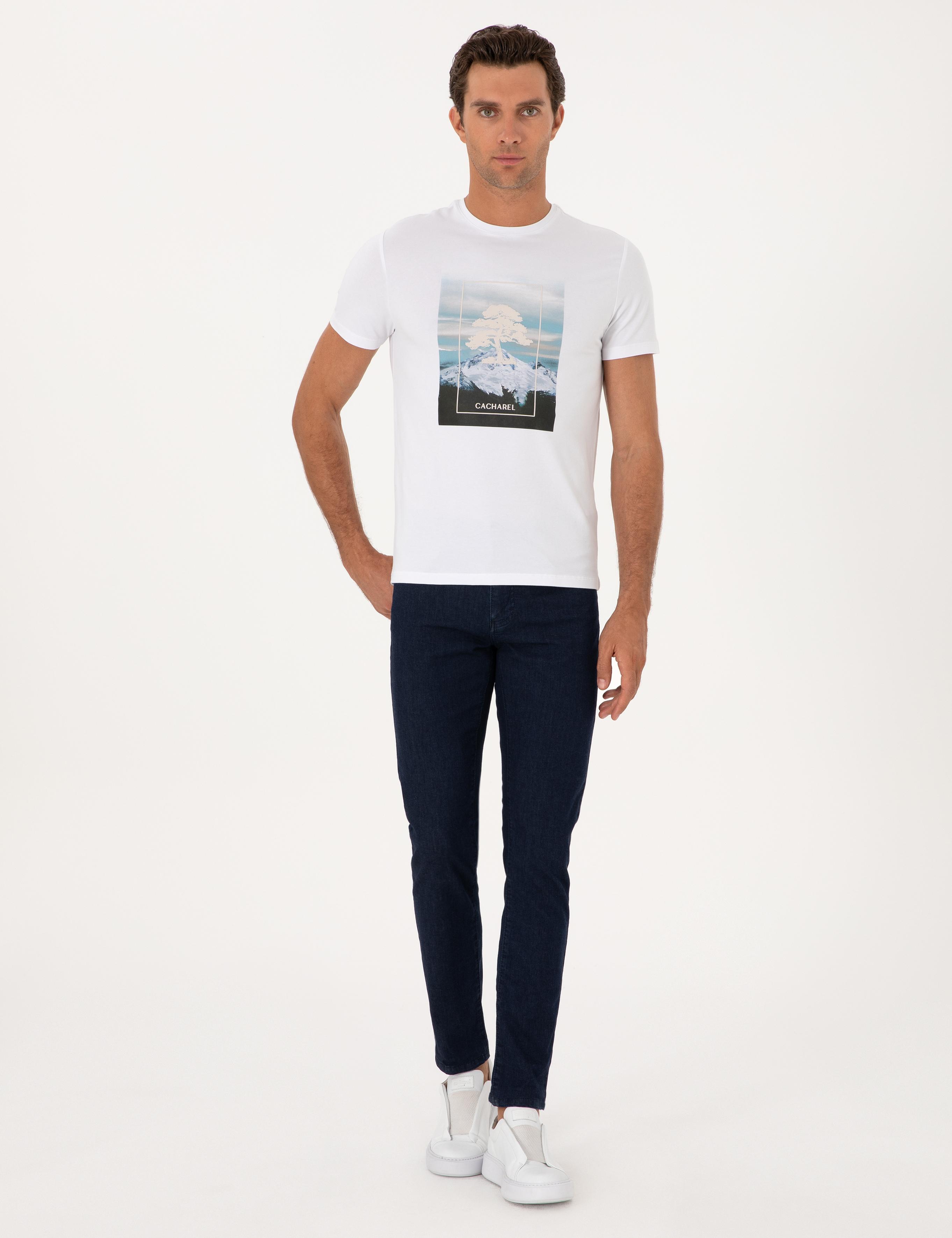 Lacivert Slim Fit Pamuk Karışımlı Jean Pantolon - 50305763002