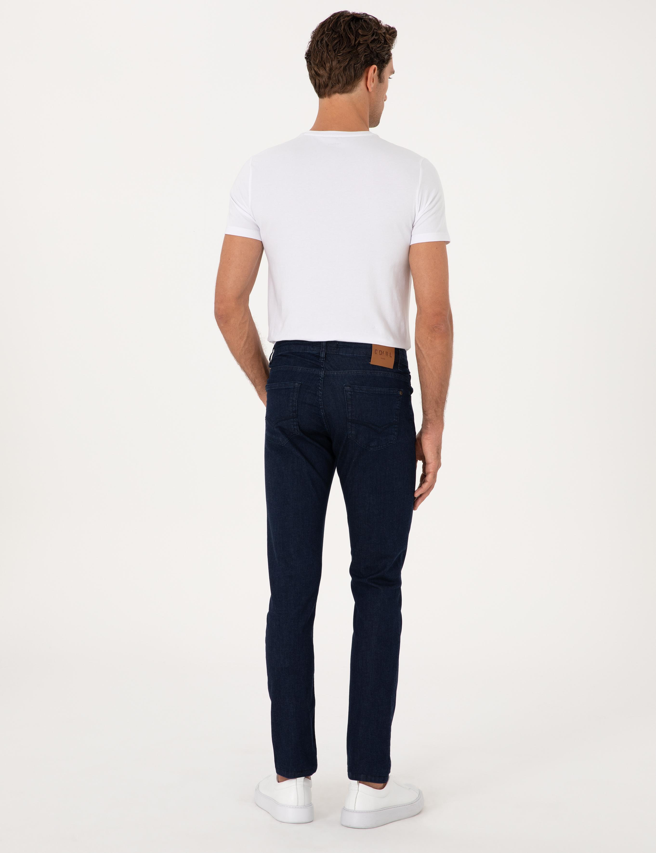 Lacivert Slim Fit Pamuk Karışımlı Jean Pantolon - 50305763002