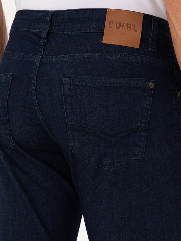 Lacivert Slim Fit Pamuk Karışımlı Jean Pantolon
