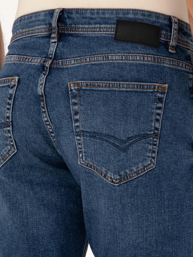 Açık Mavi Regular Fit Jean Şort