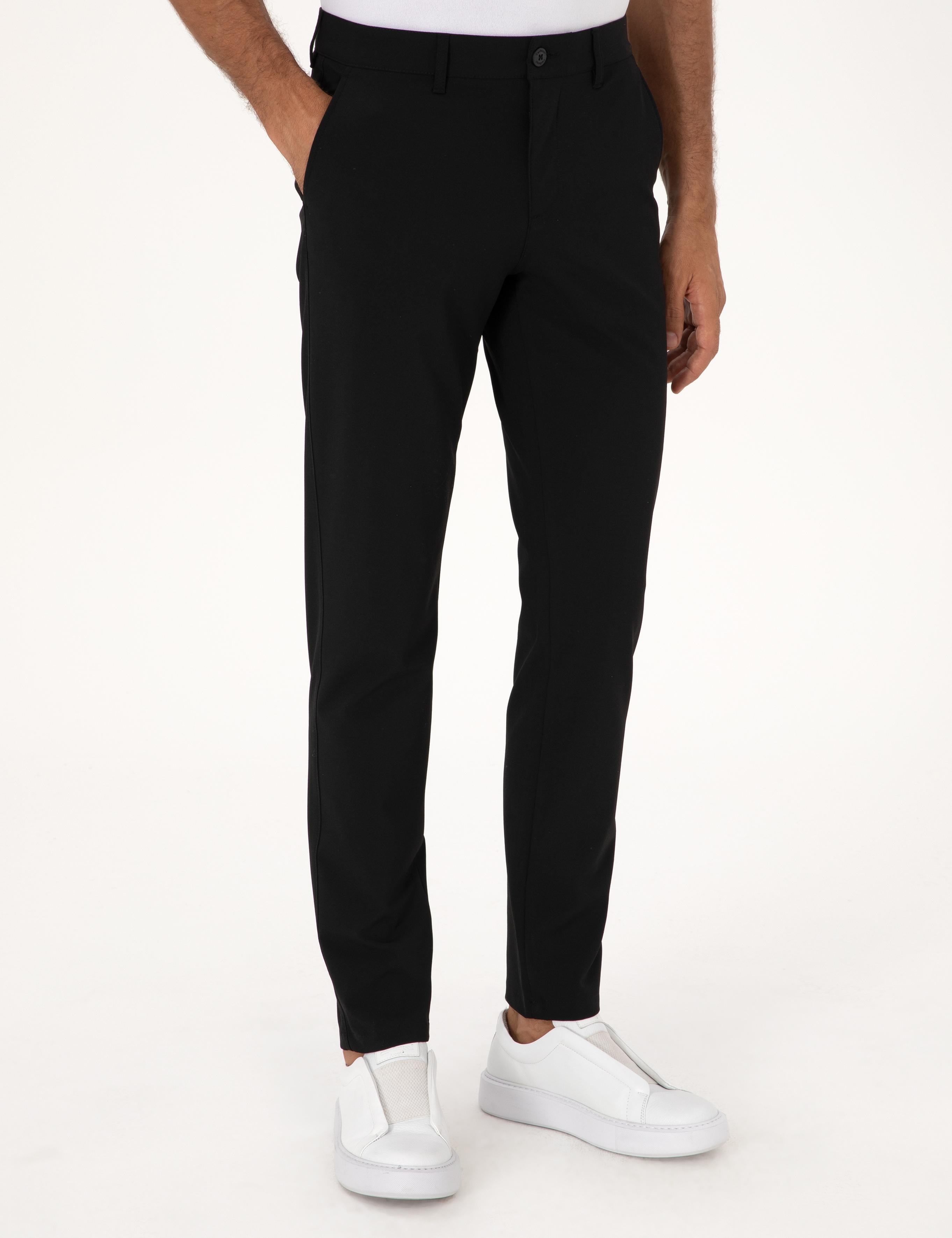 Siyah Slim Fit Kanvas Pantolon - 50304090088