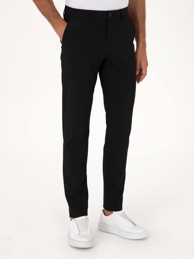 Siyah Slim Fit Kanvas Pantolon