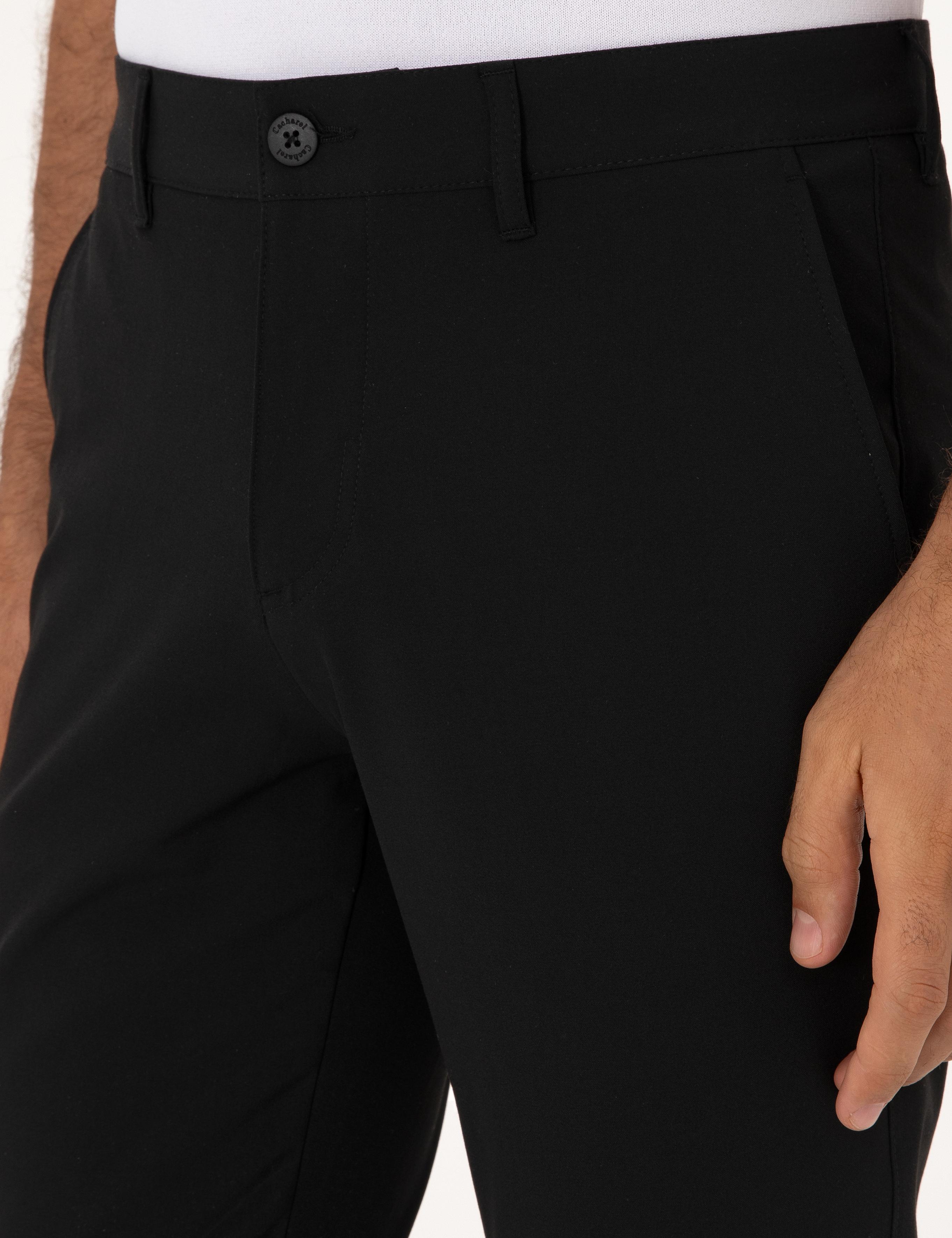 Siyah Slim Fit Kanvas Pantolon - 50304090088
