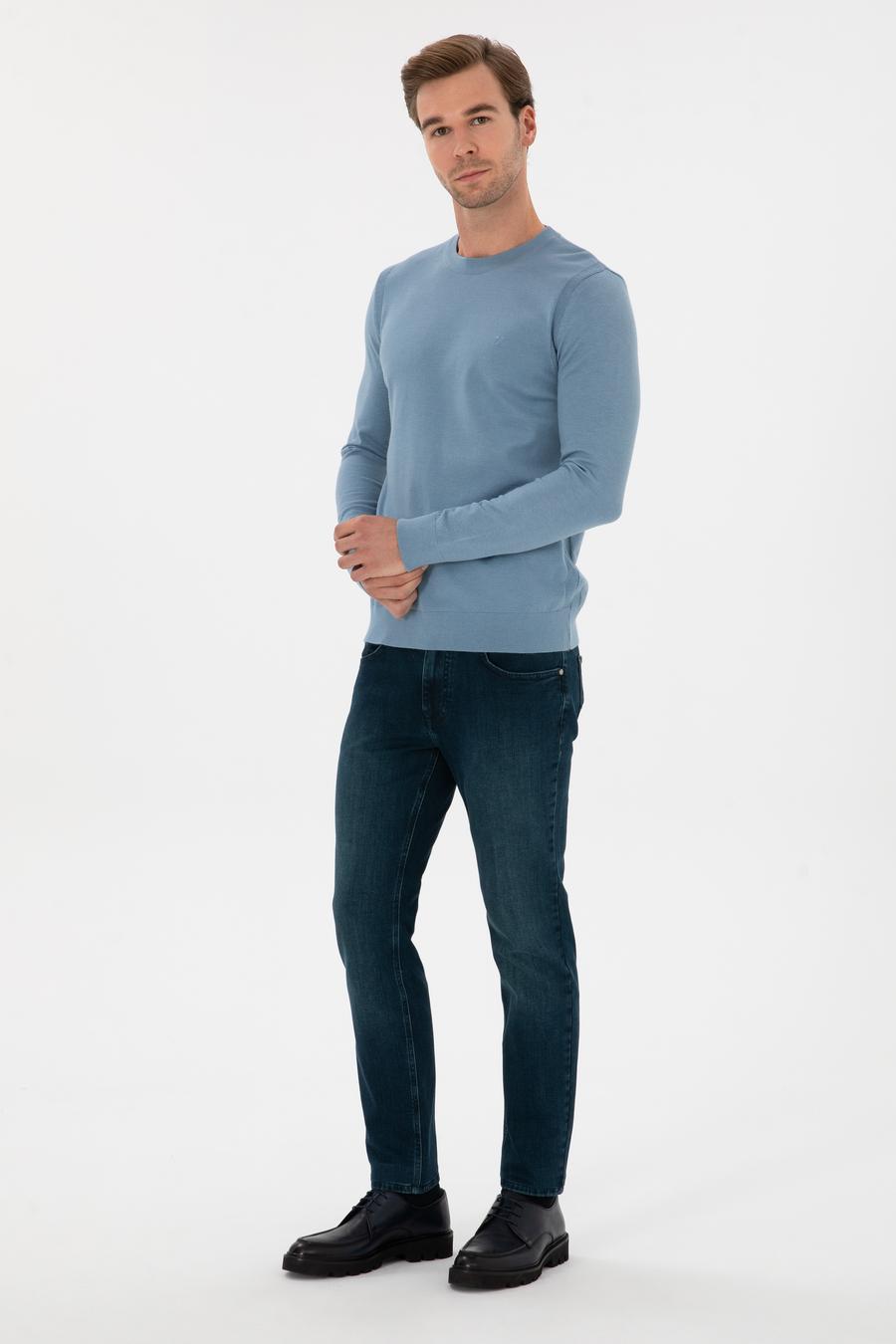 Mavi Slim Fit Bisiklet Yaka Triko Kazak - 50291589028