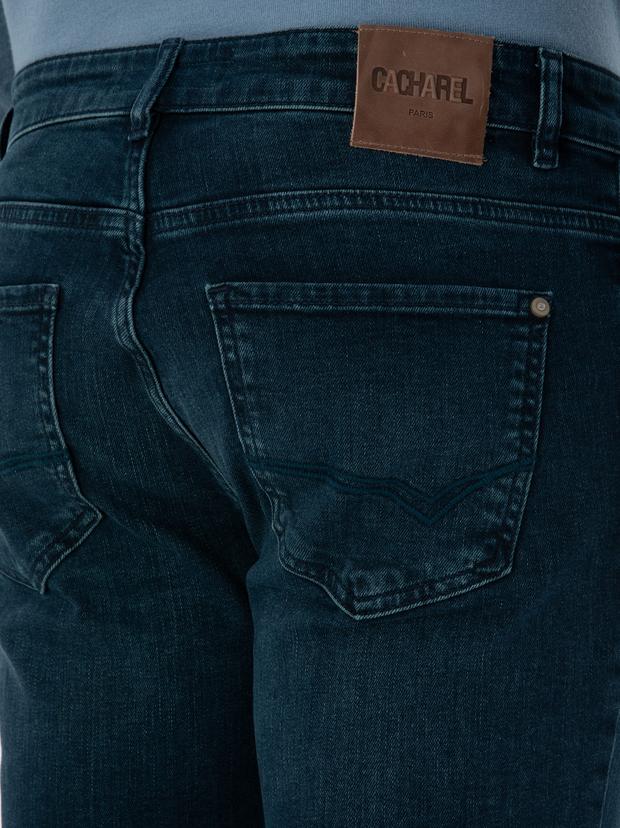 Petrol Slim Fit Pamuk Karışımlı Jean Pantolon