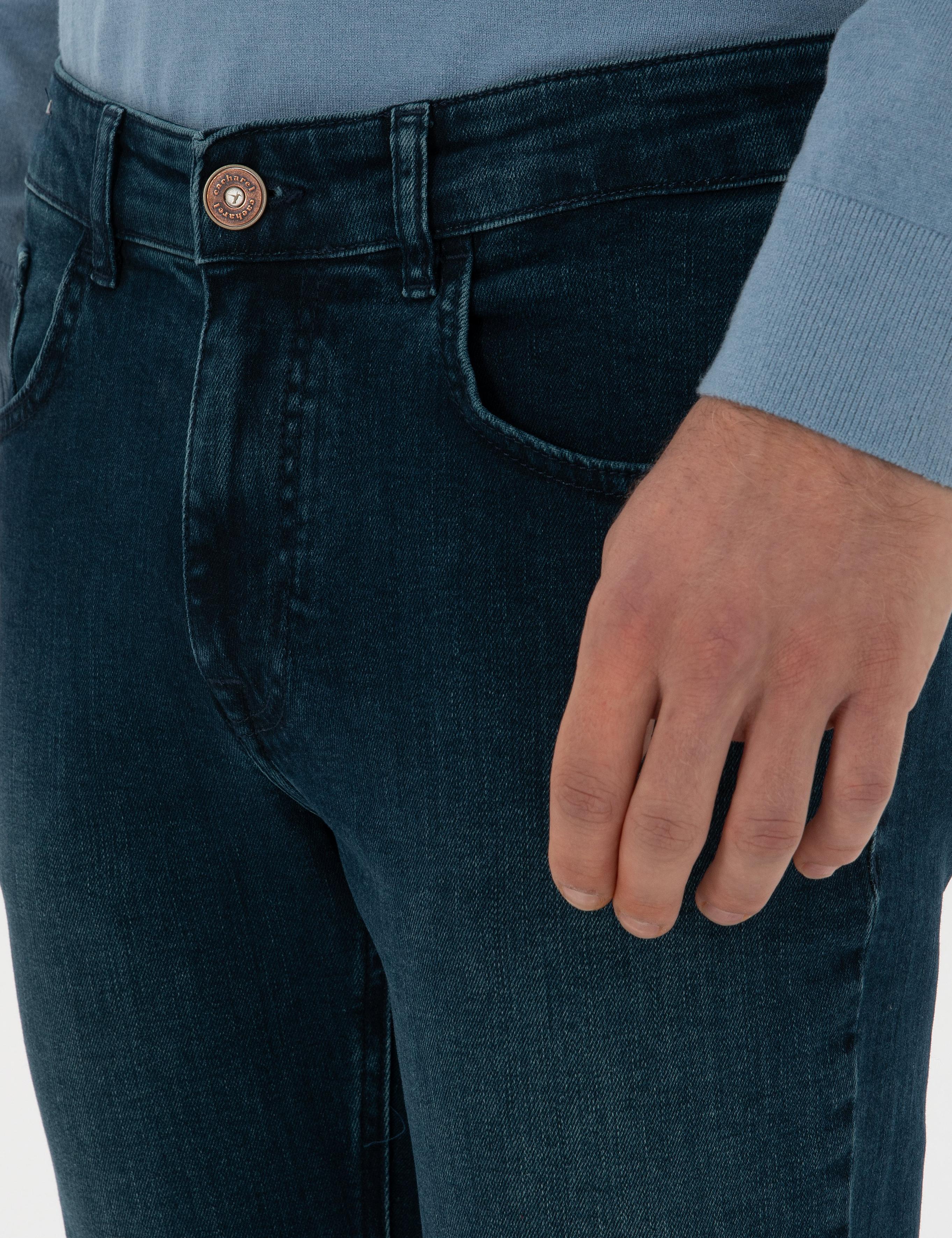 Petrol Slim Fit Pamuk Karışımlı Jean Pantolon - 50308699062