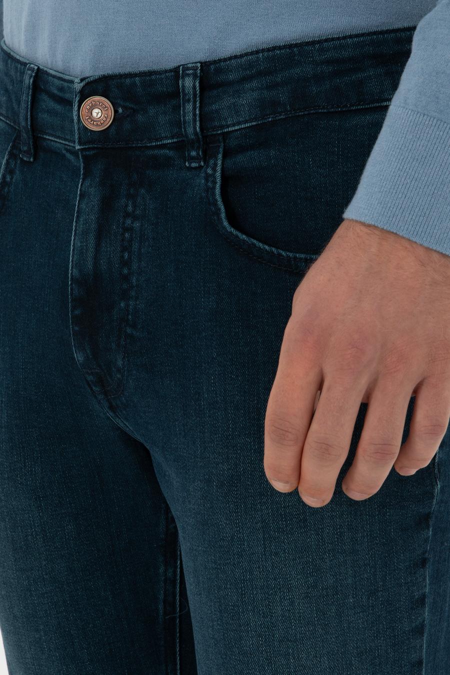 Petrol Slim Fit Pamuk Karışımlı Jean Pantolon - 50308699062