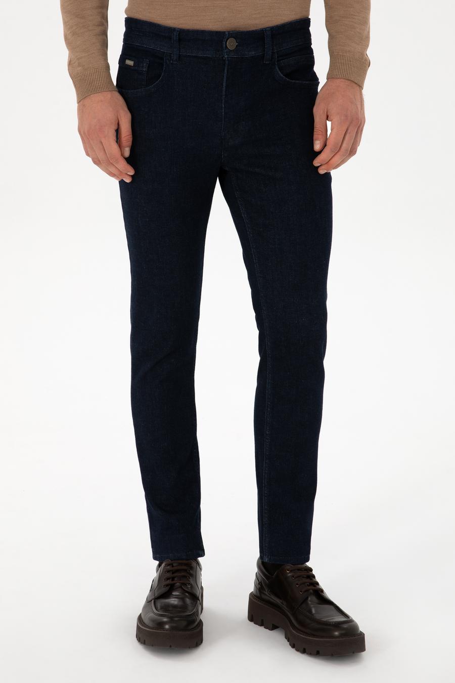 Lacivert Slim Fit Pamuk Karışımlı Jean Pantolon - 50313706047
