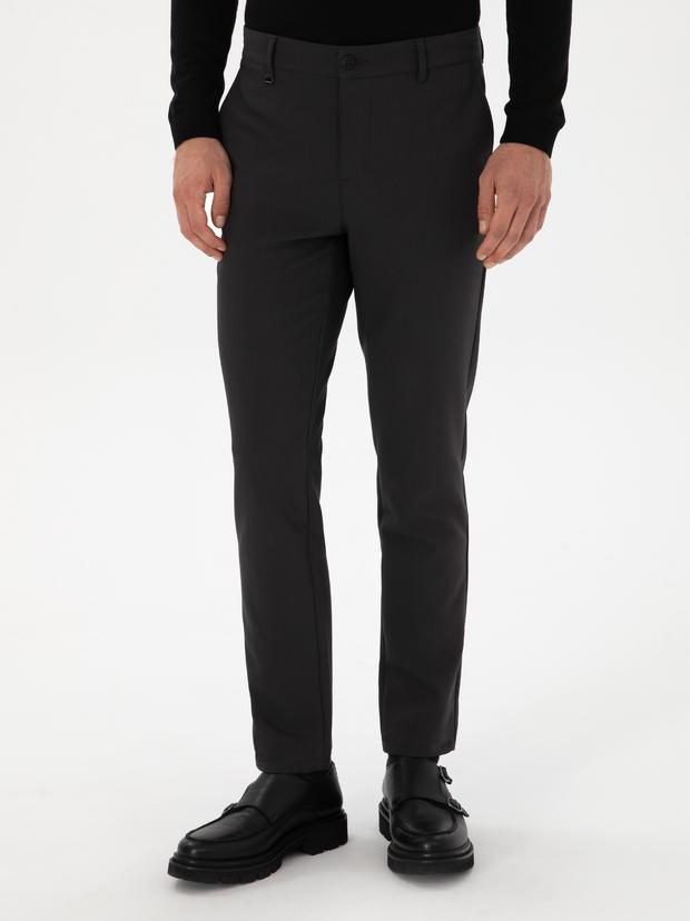 Füme  Slim Fit Kanvas Pantolon