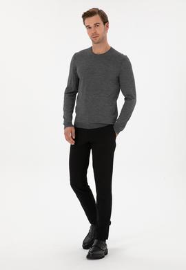 Siyah Slim Fit Kanvas Pantolon