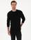 Siyah Slim Fit Bisiklet Yaka Triko Kazak