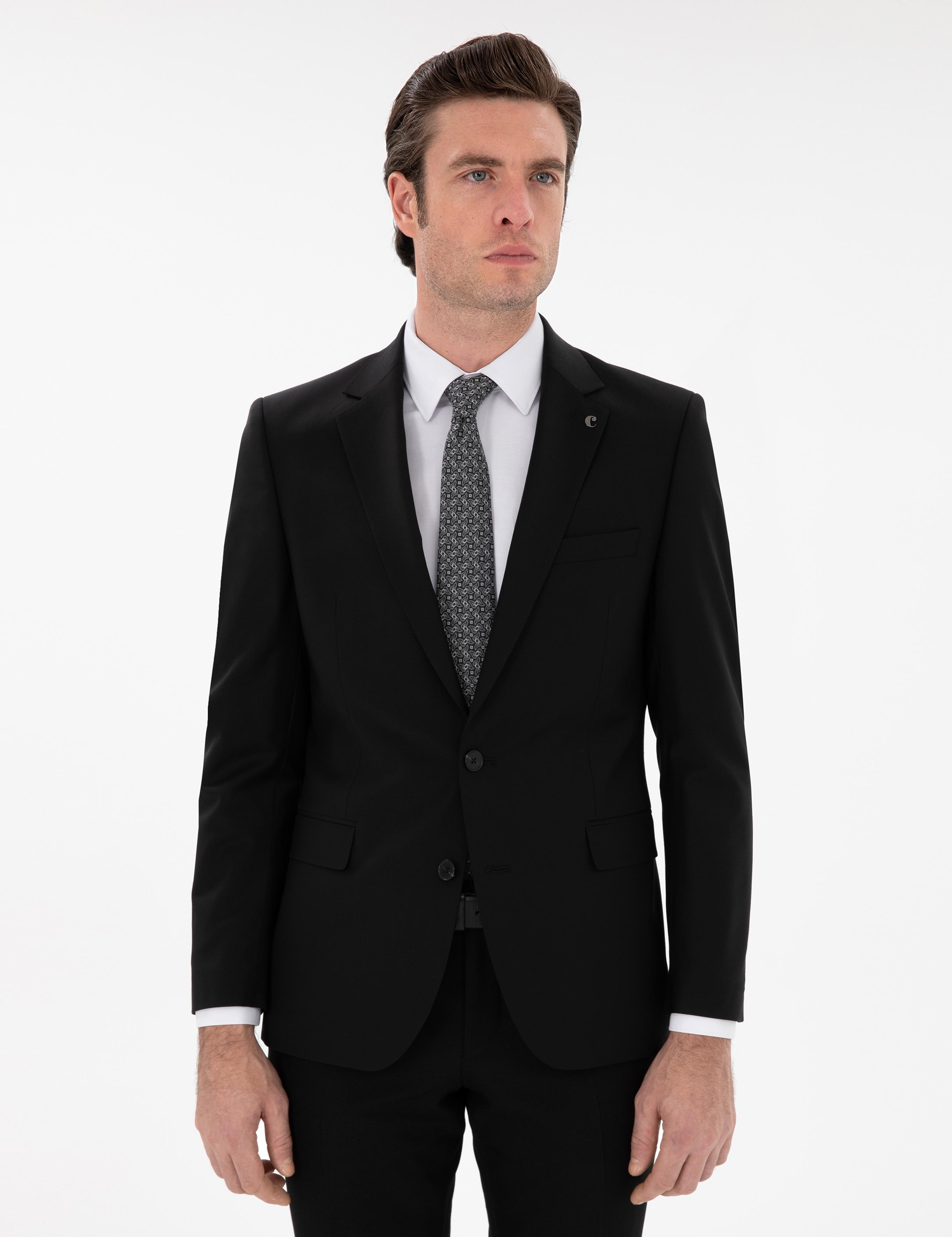 Siyah Slim Fit Ceket - 50270131035