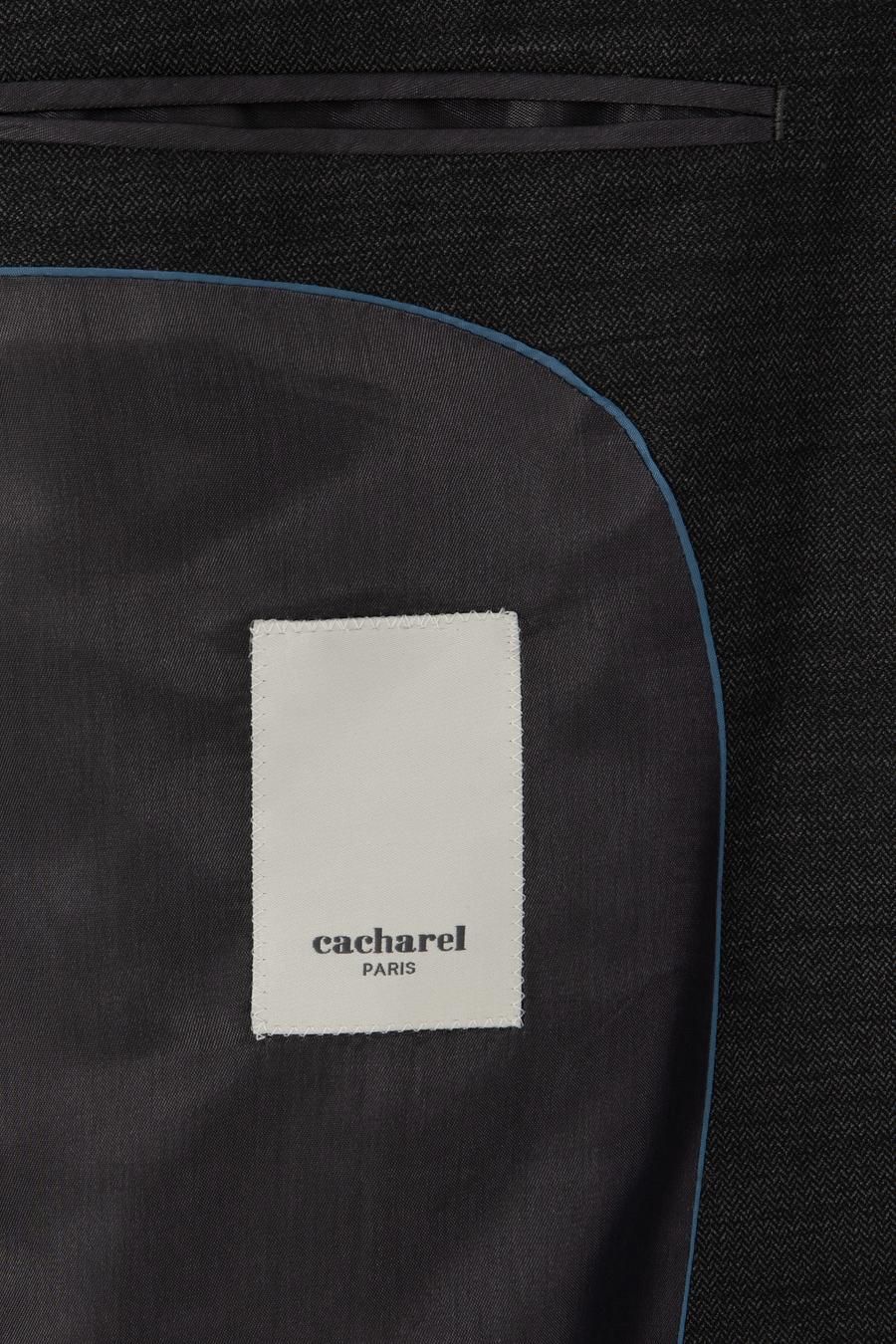 Antrasit Slim Fit  Mikro Desenli Mono Yaka Yün Karışımlı Takım Elbise - 50310980038