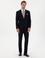 Lacivert Slim Fit Yün Karışımlı Mono Yaka Klasik Takım Elbise