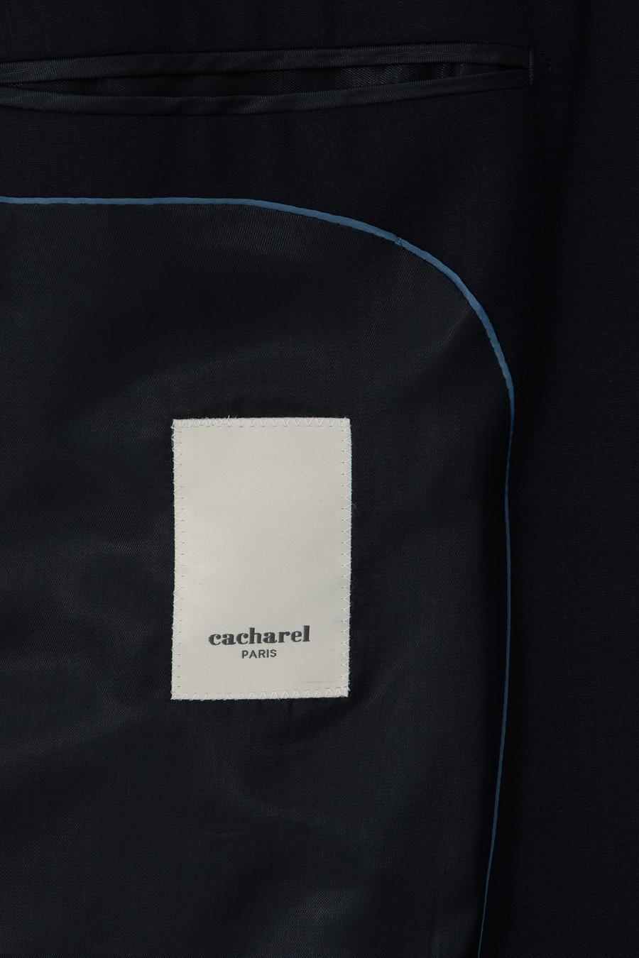 Lacivert Slim Fit Yün Karışımlı Mono Yaka Klasik Takım Elbise - 50306815062