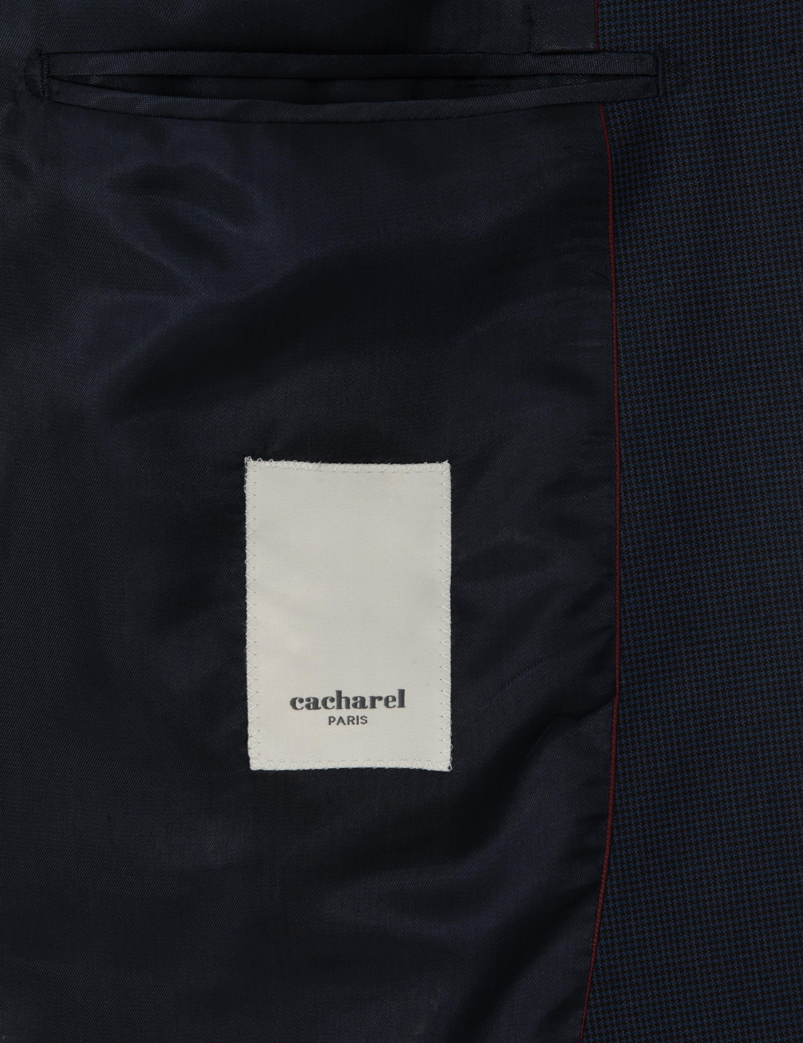 Lacivert Slim Fit Mikro Desenli Takım Elbise - 50319478005