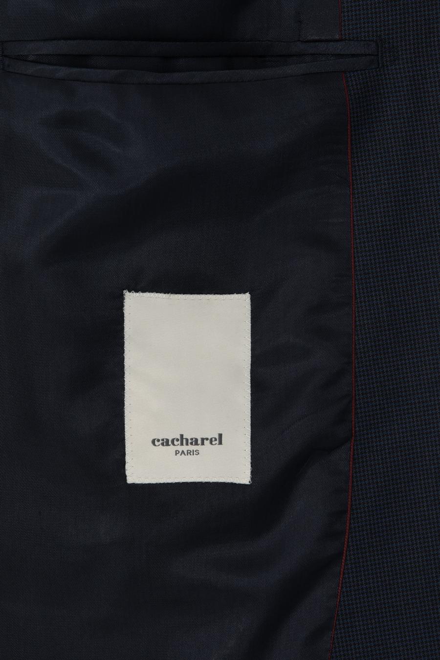 Lacivert Slim Fit Mikro Desenli Takım Elbise - 50319478005