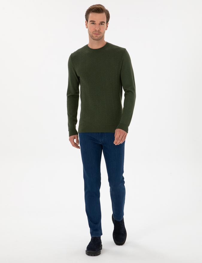 Açık Mavi Slim Fit Pamuk Liyosel Karışımlı Jean Pantolon