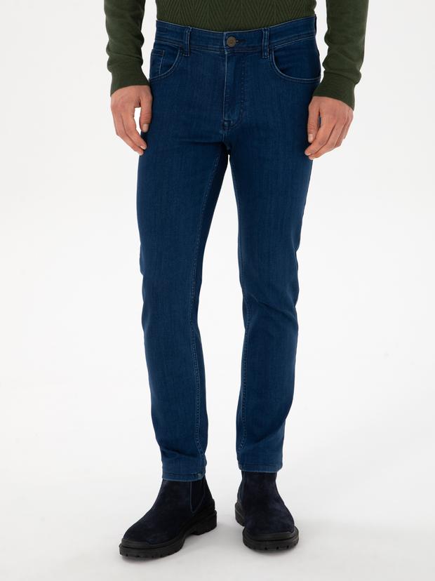 Açık Mavi Slim Fit Pamuk Liyosel Karışımlı Jean Pantolon