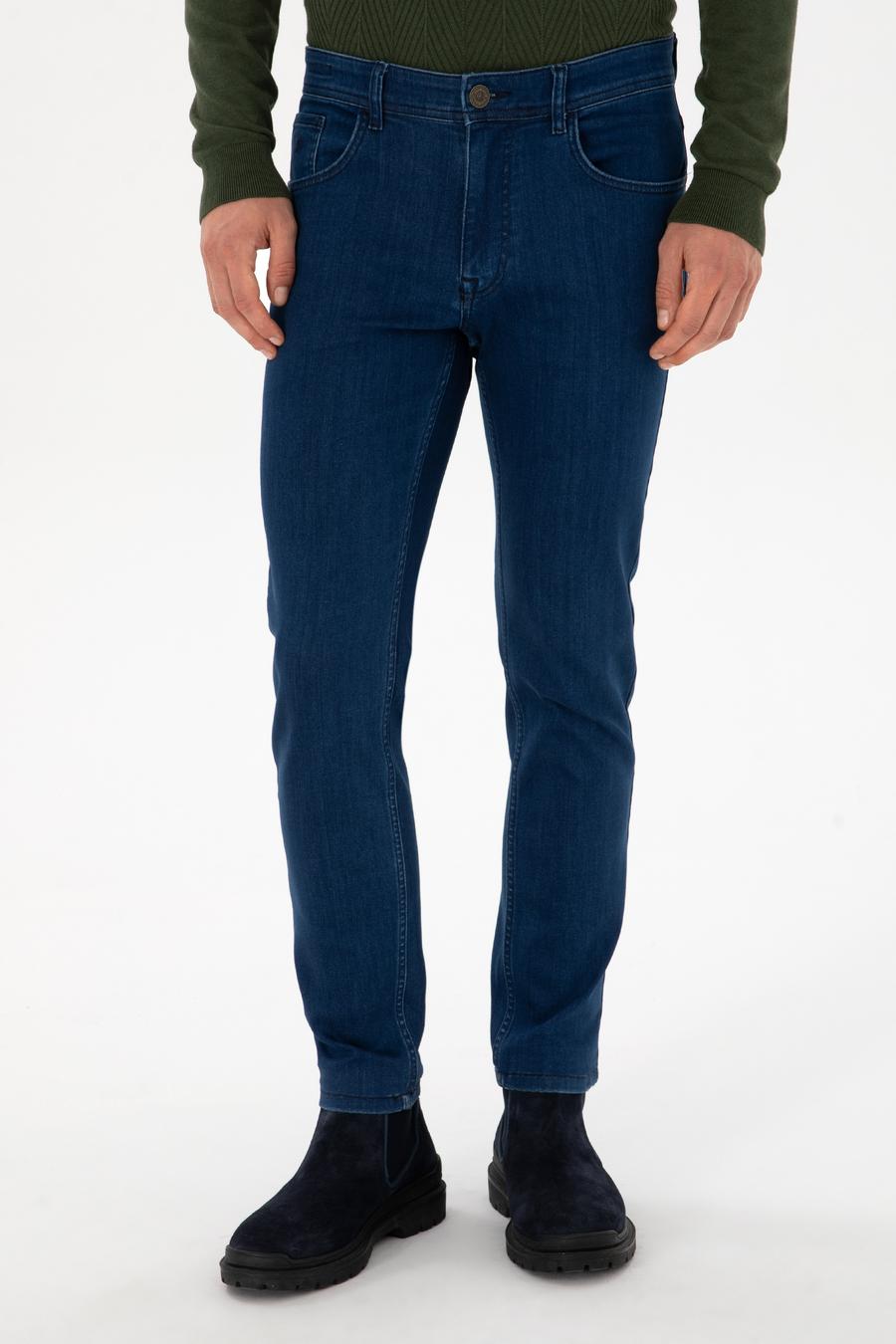 Açık Mavi Slim Fit Pamuk Liyosel Karışımlı Jean Pantolon - 50308673027